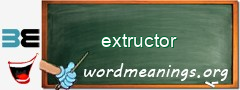 WordMeaning blackboard for extructor